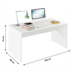 KONDELA Písací stôl Rioma Typ 16 - biela