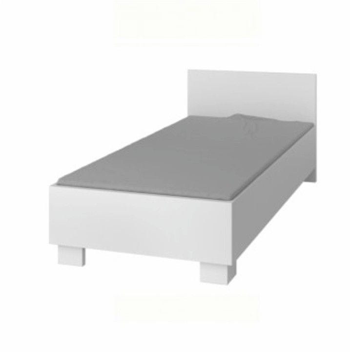 KONDELA Jednolôžková posteľ Svend Typ 36 90 - biela