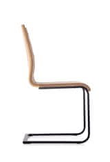 Halmar Jedálenská stolička K265 - hnedá / dub zlatý