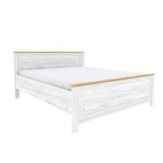 KONDELA Manželská posteľ Sudbury Z2 160x200 cm - dub craft zlatý / dub craft biely