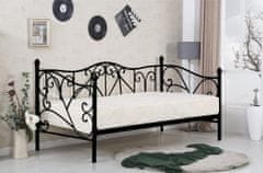 Halmar Kovová jednolôžková posteľ s roštom Sumatra 90 - čierna