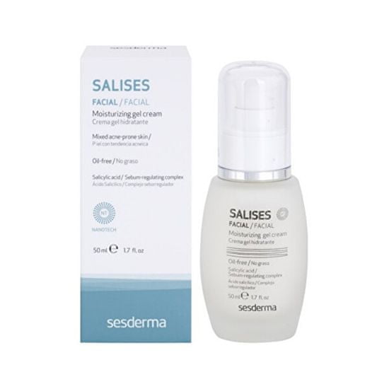 Sesderma Hydratačný gélový krém pre mastnú pleť so sklonom k akné Salises (Moisturizing Gel Cream) 50 ml