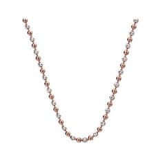 Hot Diamonds Strieborná retiazka Emozioni Silver and Rose Gold Bead 45 CH019