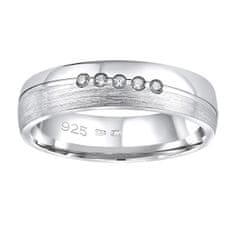 Silvego Snubný strieborný prsteň Presley pre ženy QRZLP012W (Obvod 59 mm)