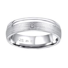 Silvego Snubný strieborný prsteň Amora pre ženy QRALP130W (Obvod 56 mm)