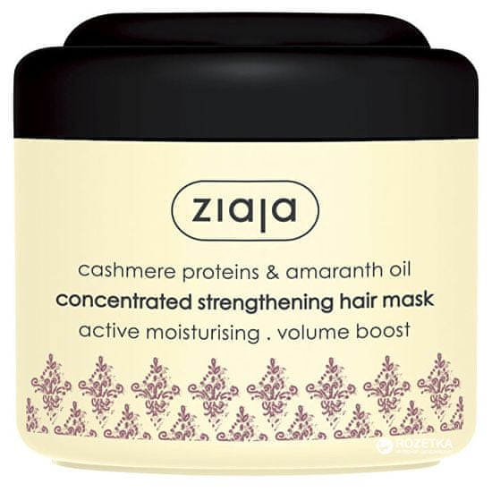 Ziaja Posilňujúci maska na vlasy s amarantovým olejom Cashmere (Concentrated Strengthening Hair Mask) 200m