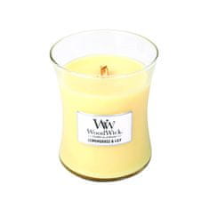 Woodwick Vonná sviečka váza Lemongrass & Lily 275 g