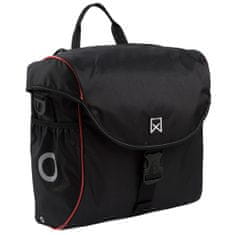 Vidaxl Willex Bicycle pannier, 19 l, čierna/červená, 16005