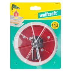 Vidaxl wolfcraft bimetalová píla na diery, 112 mm, červená, 5496000