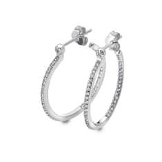 Hot Diamonds Strieborné kruhové náušnice s diamantmi Hoops Topaz DE623