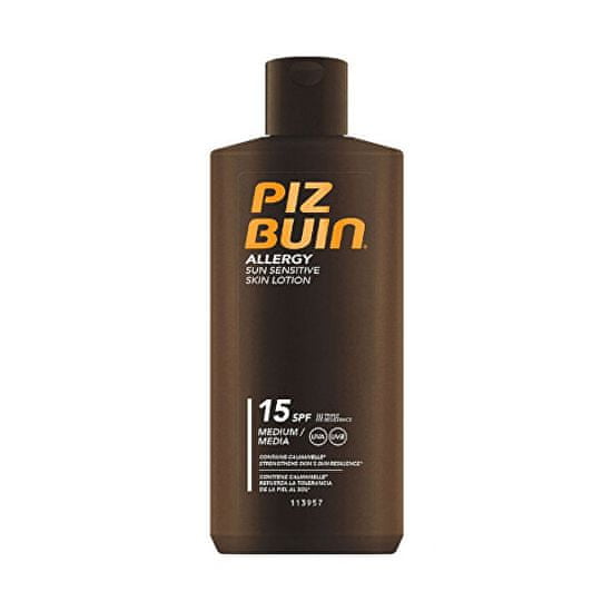 PizBuin Mlieko na opaľovanie pre citlivú pokožku Allergy SPF 15 (Sun Sensitive Skin Lotion) 200 ml