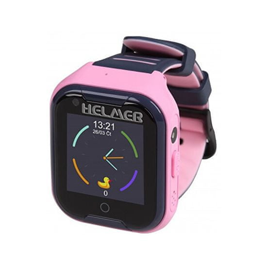 Helmer LK 709 4G růžové - dětské hodinky s GPS lokátorem, videohovorem