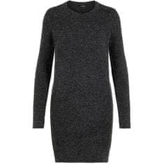 Vero Moda Dámske šaty VMDOFFY 10215523 Black MELANGE (Veľkosť S)