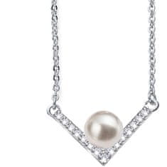 Oliver Weber Elegantný náhrdelník s perlou a kryštály Swarovski Point Pearl 12160