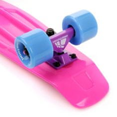 MTR Pennyboard 56 cm AL truck, neónovo ružová-modrá S-110