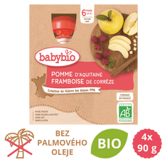 Babybio Jablko a malina 4x90 g