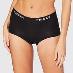 Pieces 4 PACK - dámske nohavičky Boxer PCLOGO 17106857 Black (Veľkosť S)