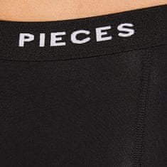 Pieces 4 PACK - dámske nohavičky Boxer PCLOGO 17106857 Black (Veľkosť S)