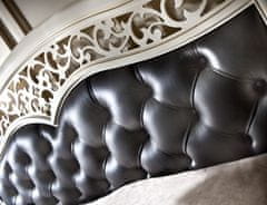 Taranko Rustikálna manželská posteľ Verona V-A/N 160 - krém patyna / čierna