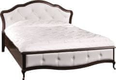 Taranko Rustikálna manželská posteľ Verona V-2T 160 - hnedá / biela