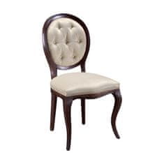 Taranko Rustikálna jedálenská stolička Krzeslo S1 - hnedá / béžová (B3 5058)