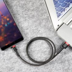 BASEUS Cafule Cable Durable Nylon Braided Wire USB / USB-C QC3.0 2A 3M black-gray (CATKLF-UG1)