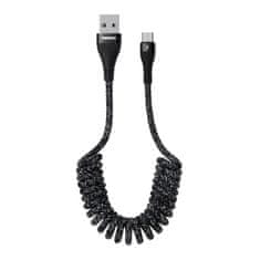 REMAX Super Spring dátový kábel s nylonovým káblom USB / micro USB 120 cm 2.1A čierny (RC-139m čierny)