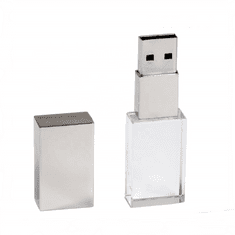 CTRL+C SADA USB KRYSTAL strieborný v bielej krabičke s magnetom, 16 GB, USB 2.0