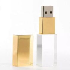 CTRL+C SADA USB KRYSTAL zlatý v bielej krabičke s magnetom, 16 GB, USB 2.0