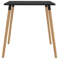 Vidaxl Jedálenský stôl, čierny 80x80x75 cm, kov