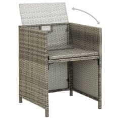 Petromila vidaXL Záhradné stoličky 2 ks s podložkami polyratan sivé