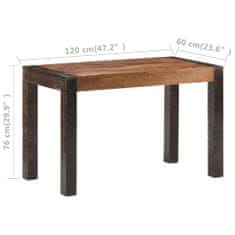 Petromila vidaXL Jedálenský stôl 120x60x76 cm surový mangovníkový masív
