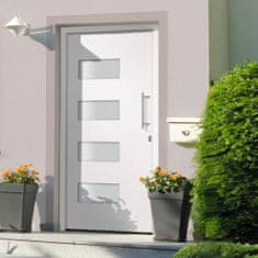 Vidaxl Vonkajšie dvere, hliník a PVC, biele, 100x200 cm