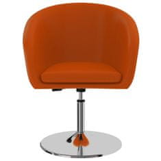 Vidaxl Jedálenská stolička, oranžová, umelá koža