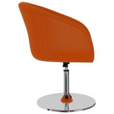 Vidaxl Jedálenská stolička, oranžová, umelá koža