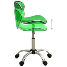Vidaxl Kancelárske kreslo, zelené, čalúnené umelou kožou