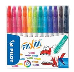 Pilot Fixy "Frixion Colors", sada, 12 farieb, 0,39-0,7 mm, vymazateľný