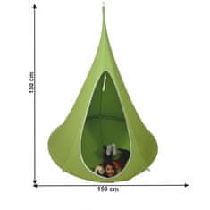 KONDELA Závesné hojdacie kreslo Klorin New Klasik 150x150 cm - zelená