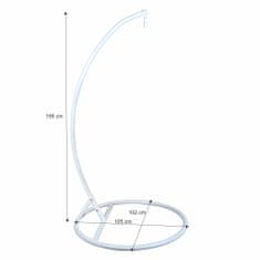KONDELA Stojan na závesné hojdacie kreslo Otan New Typ 2 - biela