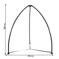 KONDELA Stojan na závesné hojdacie kreslo Haki - čierna