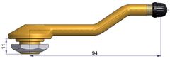 SCHRADER Bezdušový ventil typ Sephie – 2x zahnutý, diera 20,5mm, dĺžka 94mm