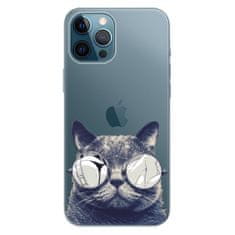 iSaprio Silikónové puzdro - Crazy Cat 01 pre Apple iPhone 12 Pro