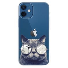 iSaprio Silikónové puzdro - Crazy Cat 01 pre Apple iPhone 12 Mini