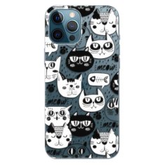 iSaprio Silikónové puzdro - Cat pattern 03 pre Apple iPhone 12 Pro Max