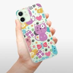 iSaprio Silikónové puzdro - Cat pattern 01 pre Apple iPhone 12 Mini