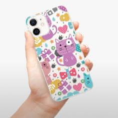 iSaprio Silikónové puzdro - Cat pattern 01 pre Apple iPhone 12 Mini