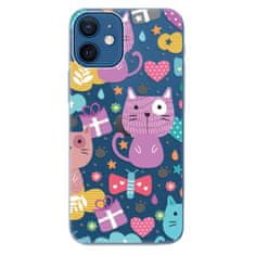 iSaprio Silikónové puzdro - Cat pattern 01 pre Apple iPhone 12 Mini