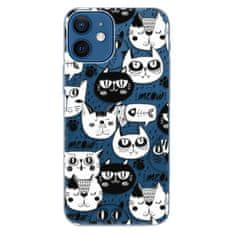 iSaprio Silikónové puzdro - Cat pattern 03 pre Apple iPhone 12