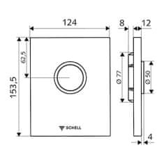 Ideal Standard IS + P 2 - Pisoár Ideal Standard s tlačným splachovaním Schell, biela/chróm