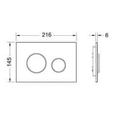 Tece TECEloop - Ovládacie tlačidlo pre WC, chróm 9240626